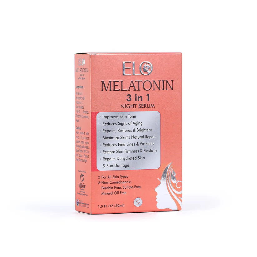ELO Melatonin 3-in-1 Night Serum – Vitamin C & Hyaluronic Acid