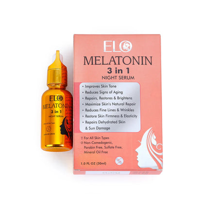 ELO Melatonin 3-in-1 Night Serum – Vitamin C & Hyaluronic Acid